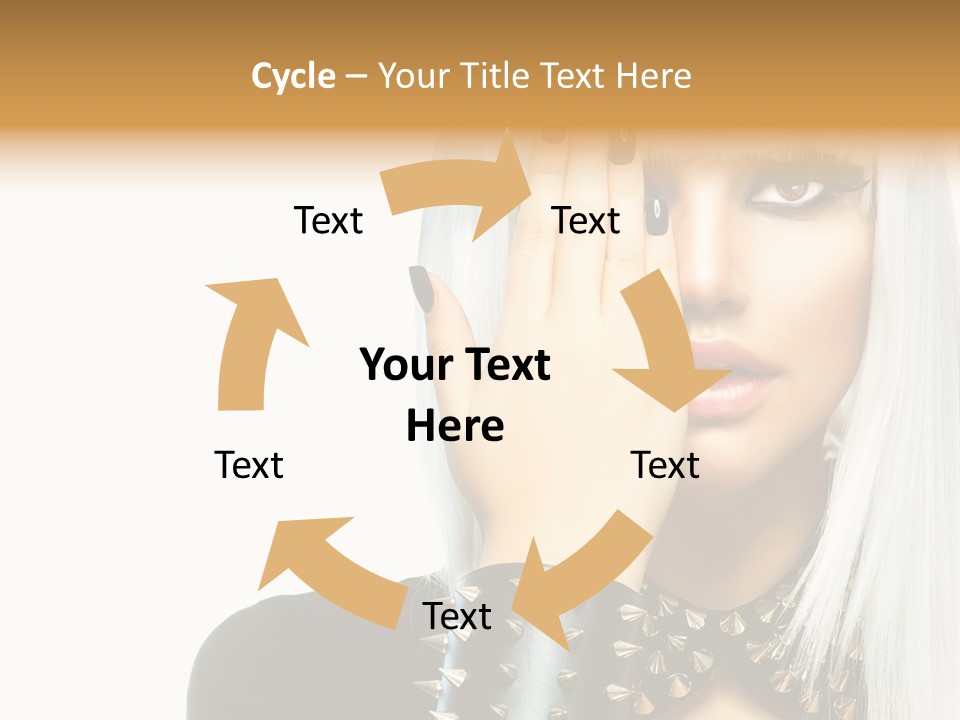 Portrait Fringe Hairstyle PowerPoint Template