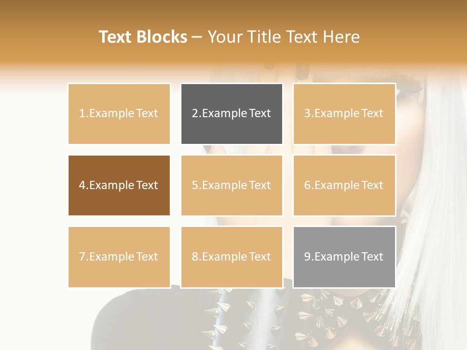 Portrait Fringe Hairstyle PowerPoint Template