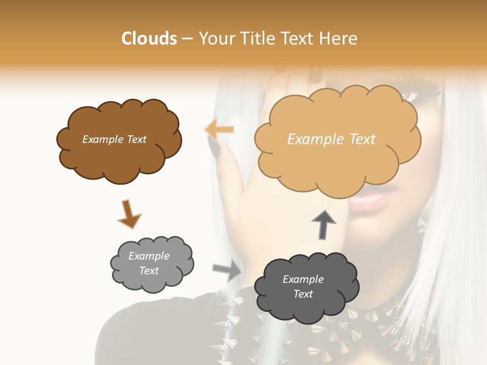 Portrait Fringe Hairstyle PowerPoint Template