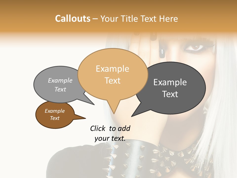 Portrait Fringe Hairstyle PowerPoint Template