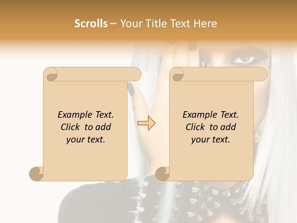 Portrait Fringe Hairstyle PowerPoint Template
