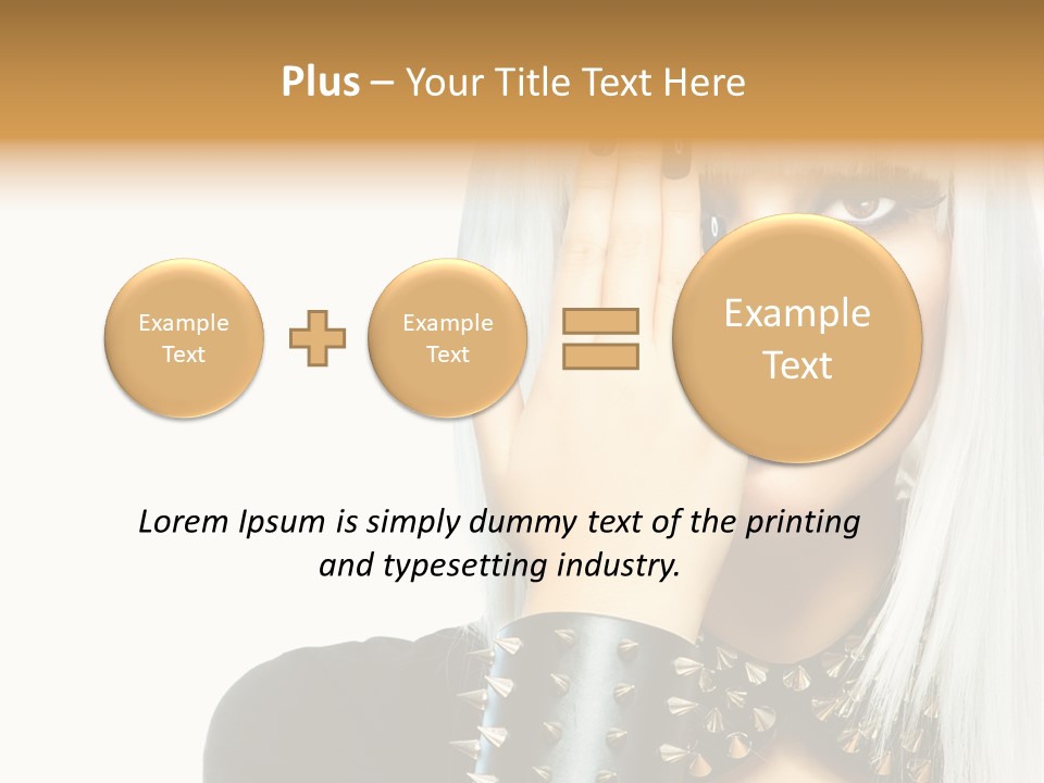 Portrait Fringe Hairstyle PowerPoint Template