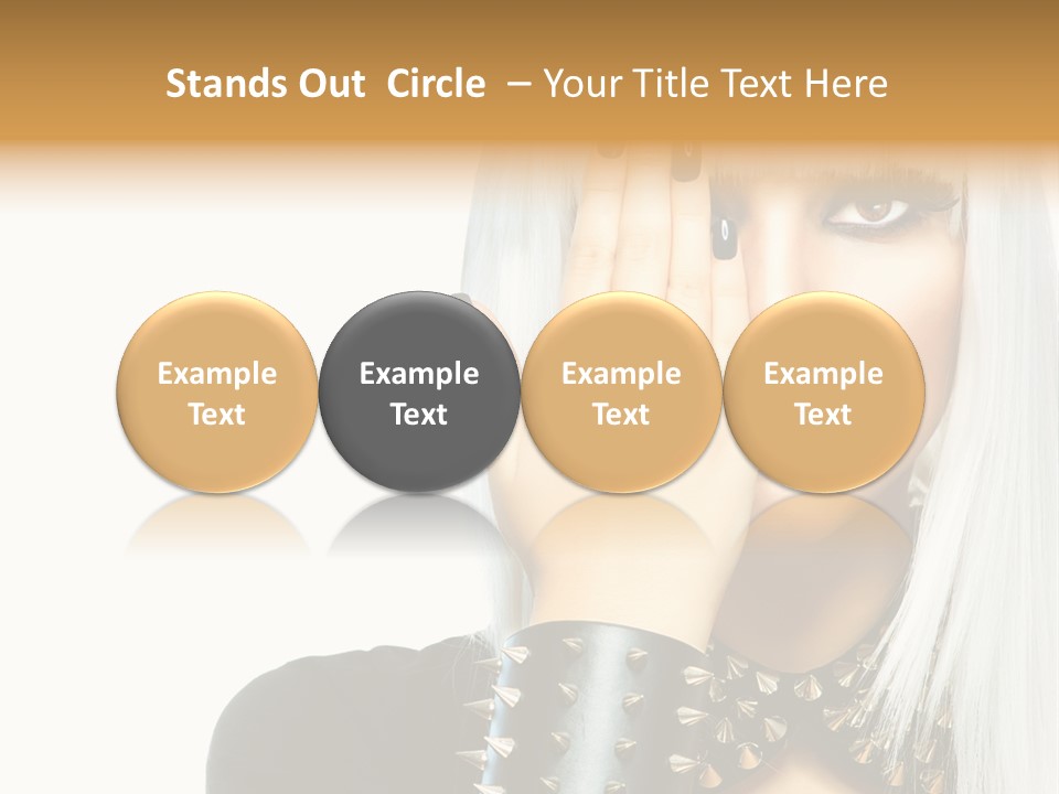 Portrait Fringe Hairstyle PowerPoint Template