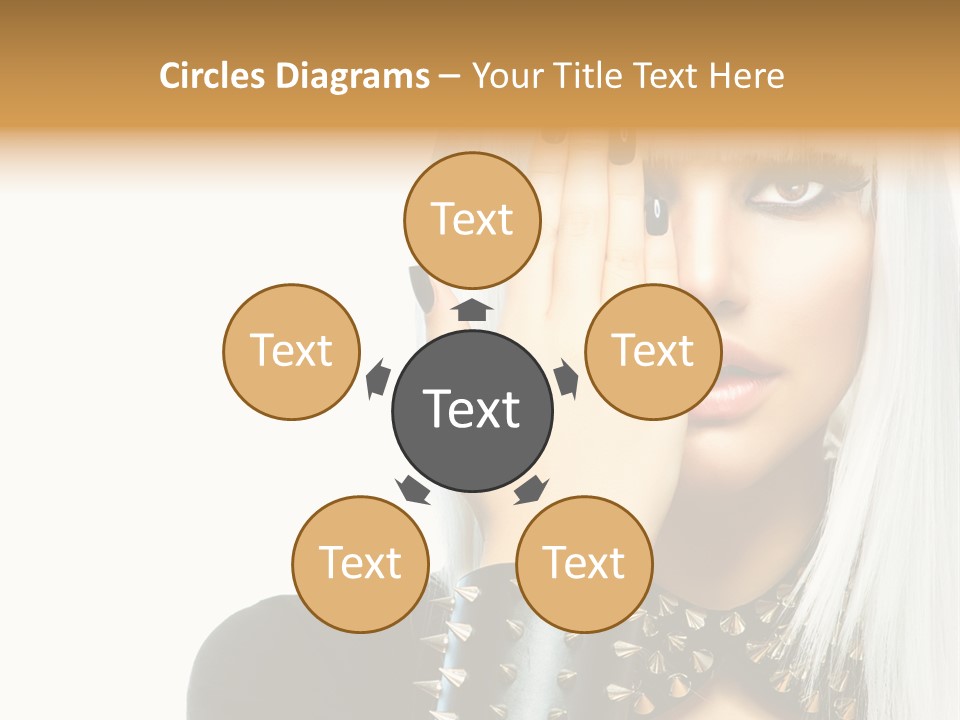 Portrait Fringe Hairstyle PowerPoint Template