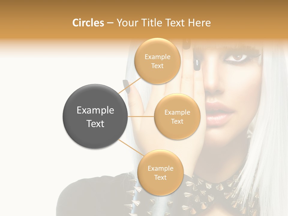 Portrait Fringe Hairstyle PowerPoint Template