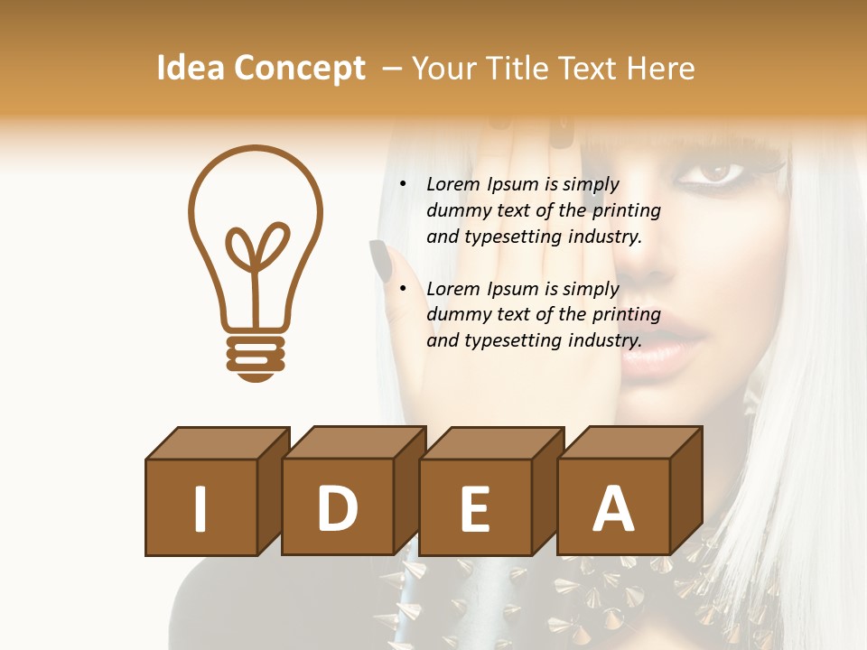 Portrait Fringe Hairstyle PowerPoint Template