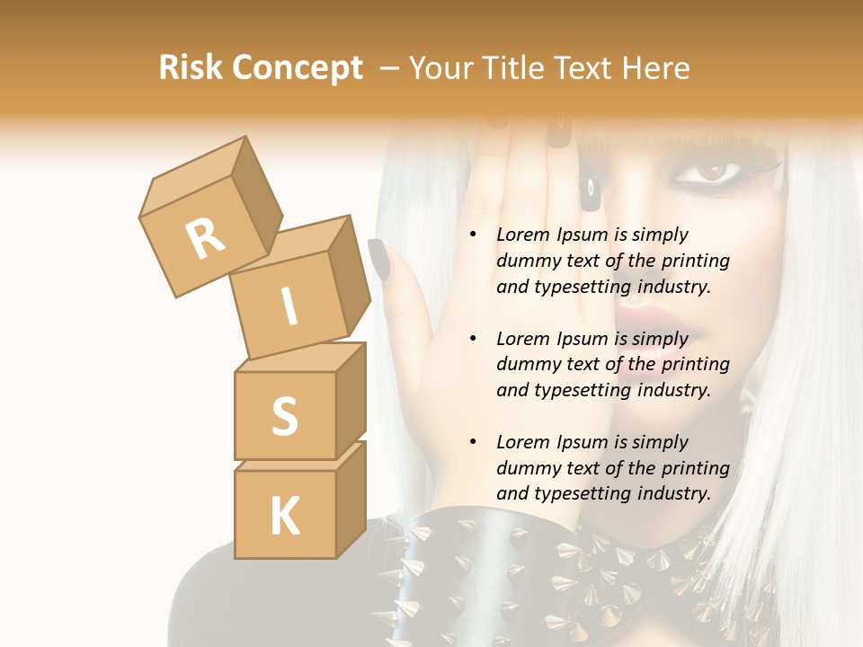 Portrait Fringe Hairstyle PowerPoint Template