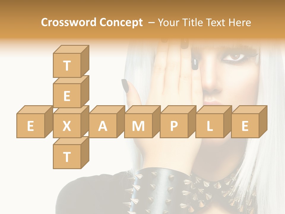 Portrait Fringe Hairstyle PowerPoint Template