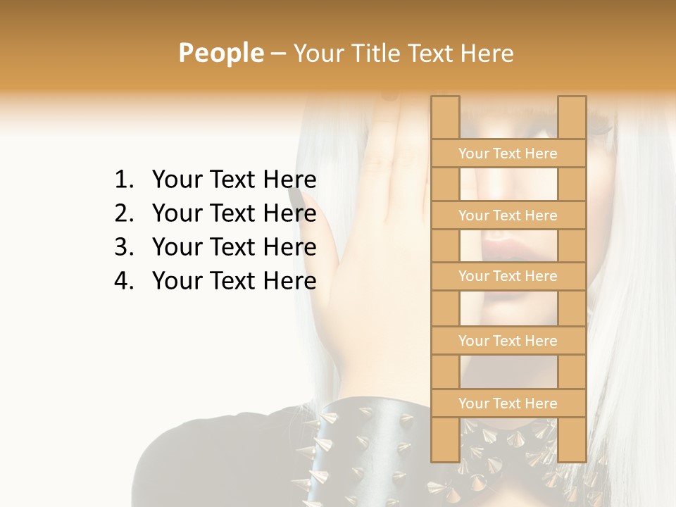 Portrait Fringe Hairstyle PowerPoint Template
