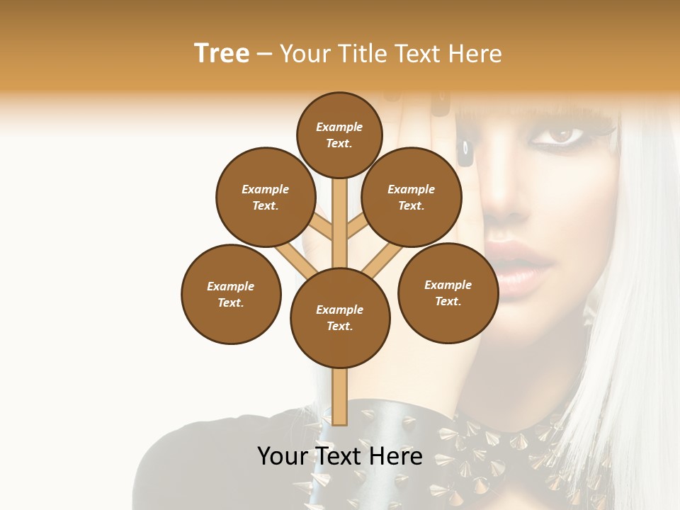 Portrait Fringe Hairstyle PowerPoint Template