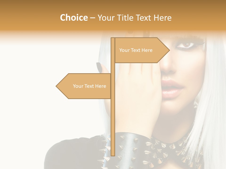 Portrait Fringe Hairstyle PowerPoint Template