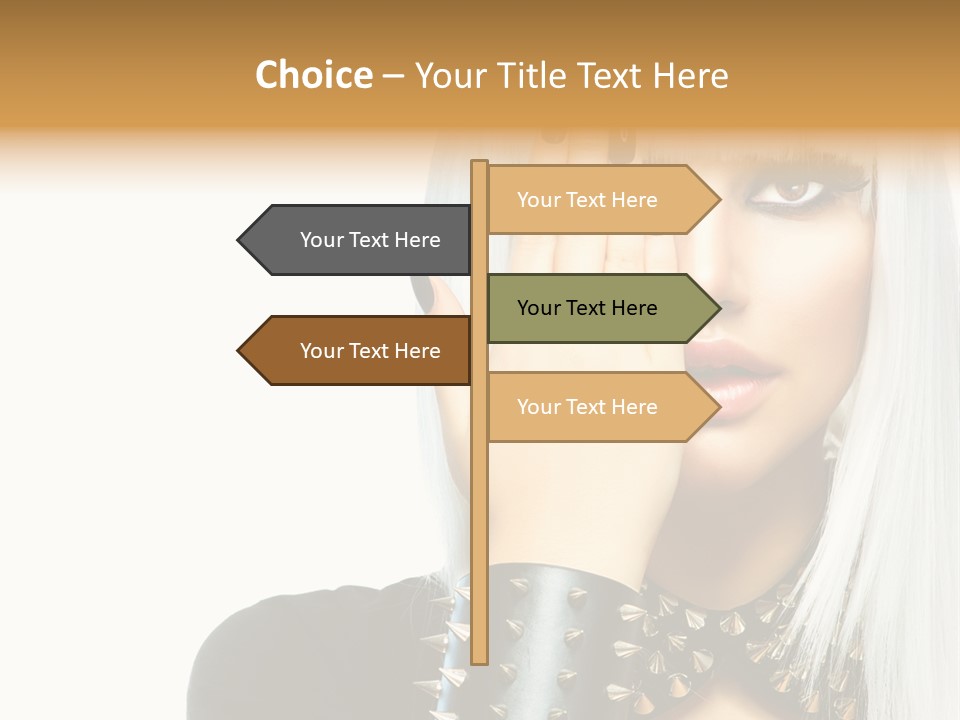 Portrait Fringe Hairstyle PowerPoint Template