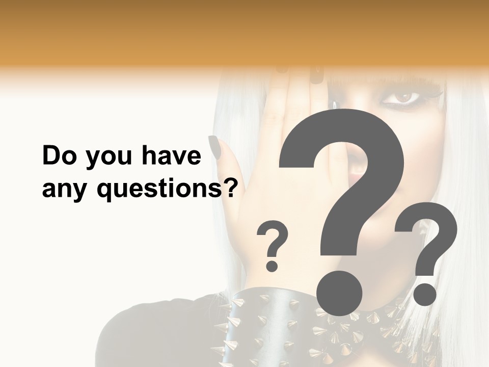 Portrait Fringe Hairstyle PowerPoint Template