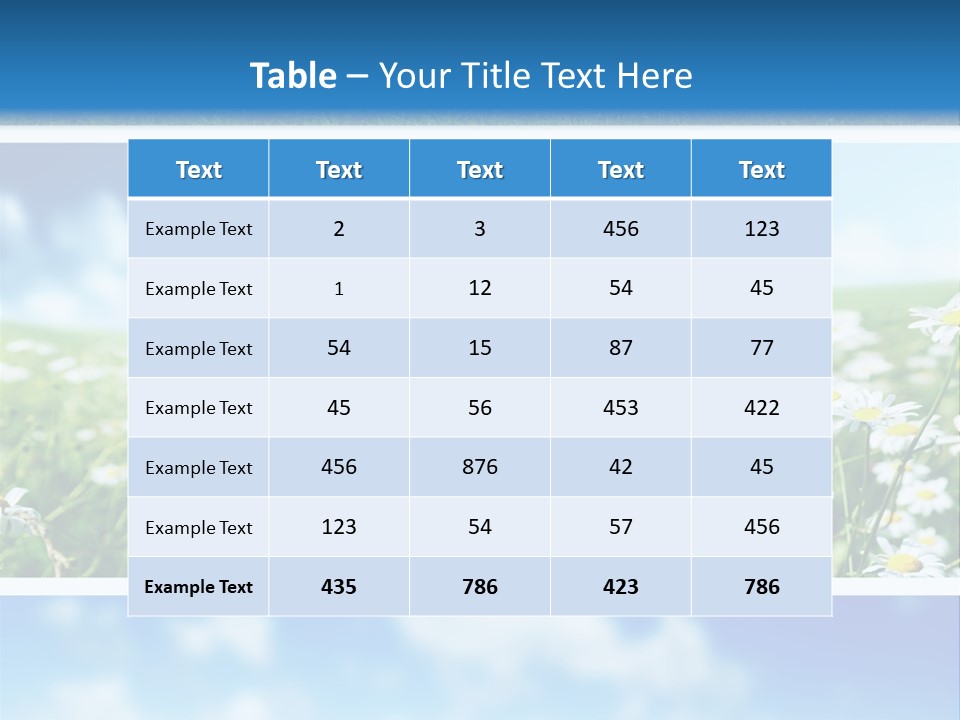 Sunlight Camomile Nobody PowerPoint Template