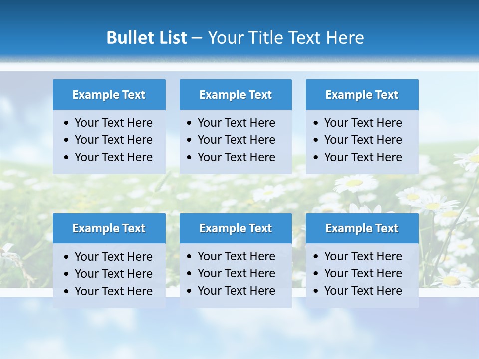 Sunlight Camomile Nobody PowerPoint Template