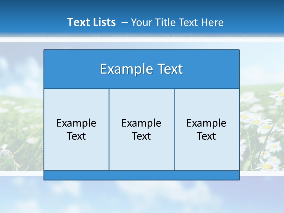 Sunlight Camomile Nobody PowerPoint Template