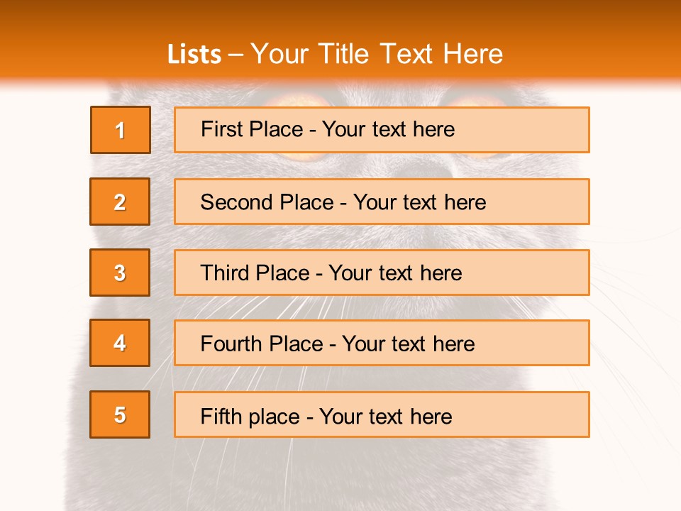 Shorthair Portrait Isolated PowerPoint Template