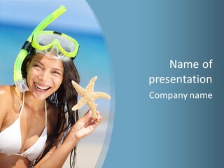 Swimmer Sign Water PowerPoint Template