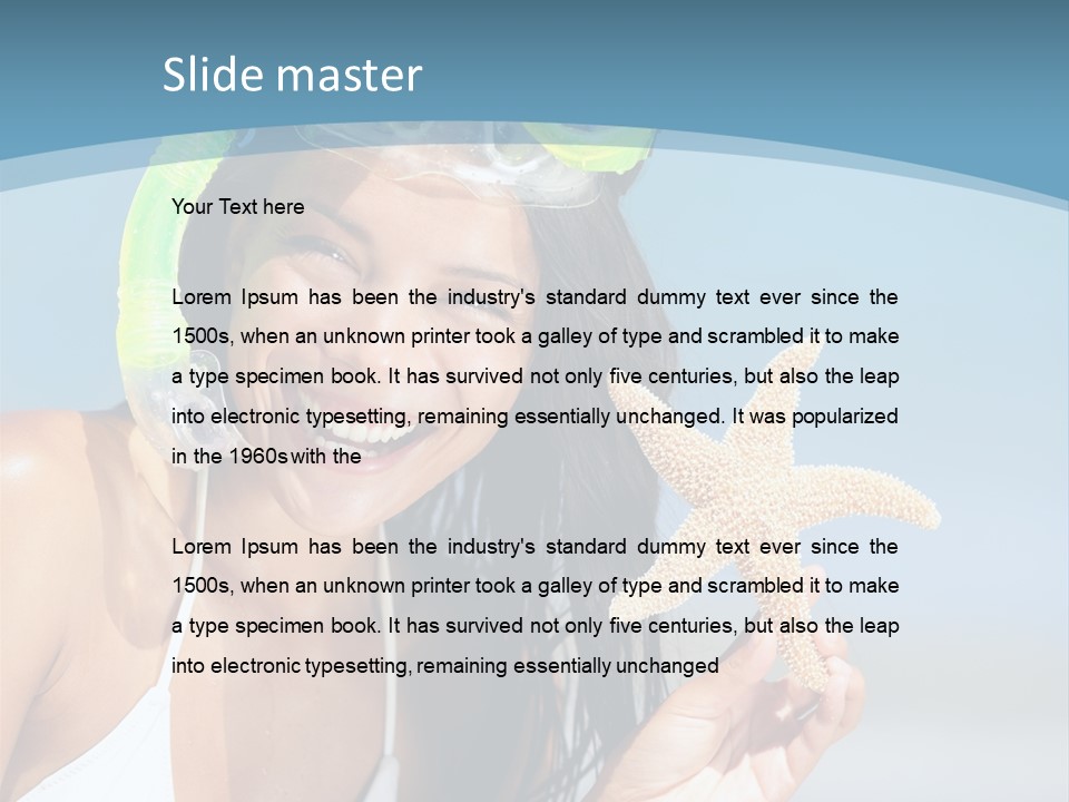 Swimmer Sign Water PowerPoint Template