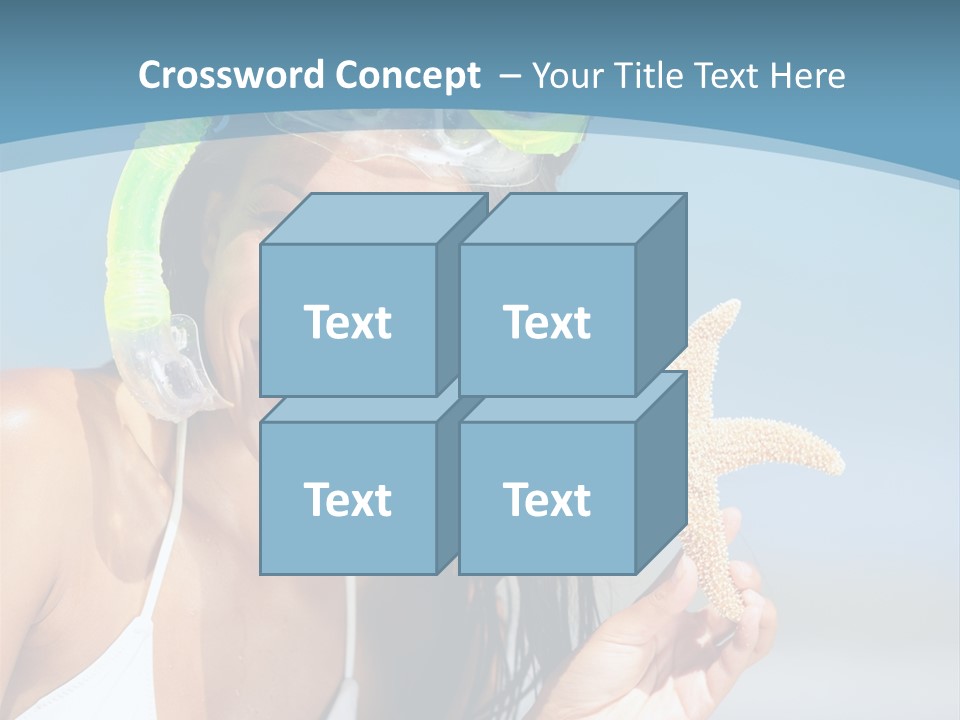 Swimmer Sign Water PowerPoint Template