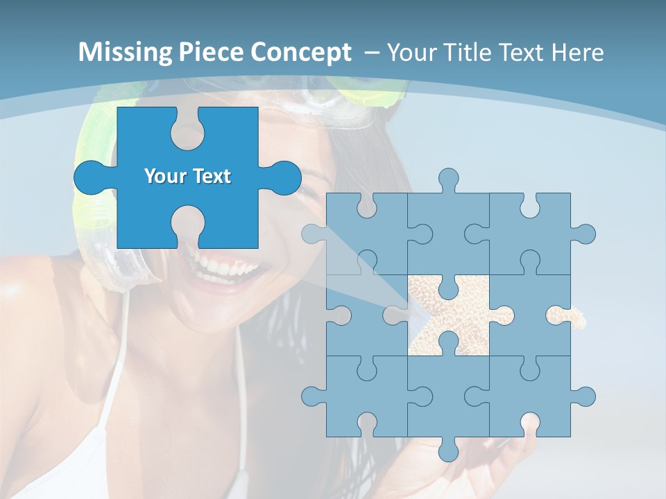 Swimmer Sign Water PowerPoint Template