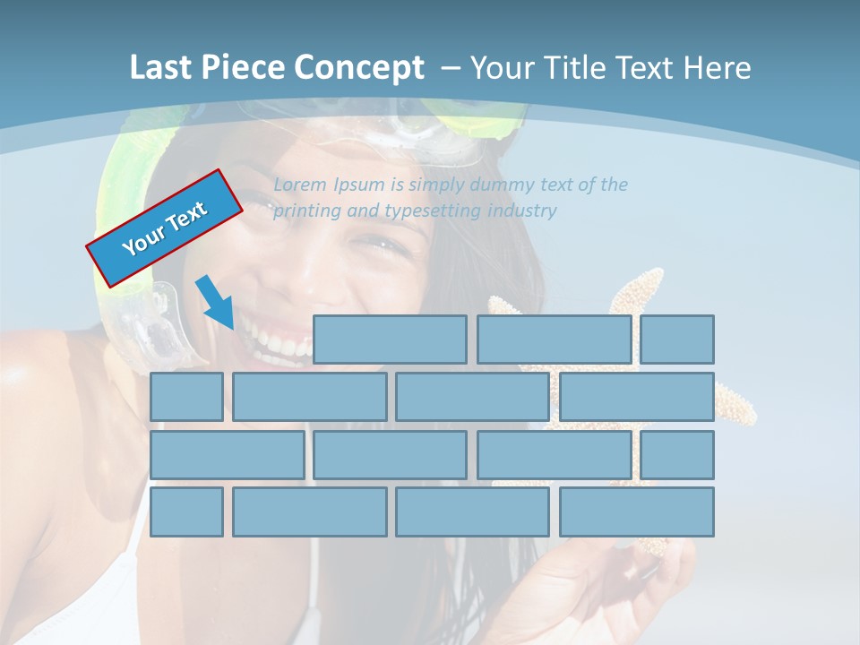 Swimmer Sign Water PowerPoint Template