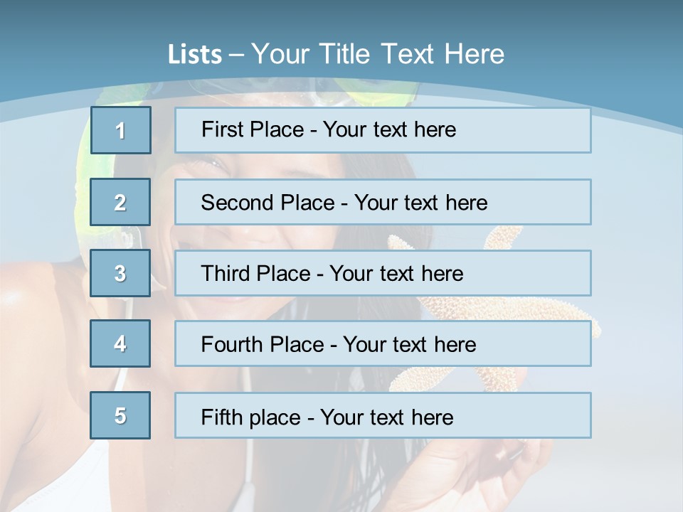 Swimmer Sign Water PowerPoint Template