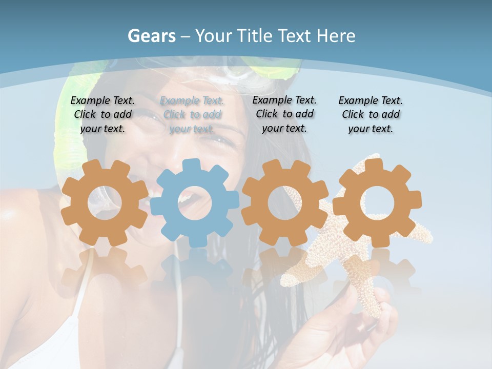 Swimmer Sign Water PowerPoint Template