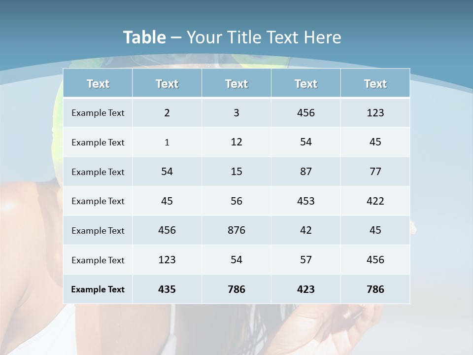 Swimmer Sign Water PowerPoint Template