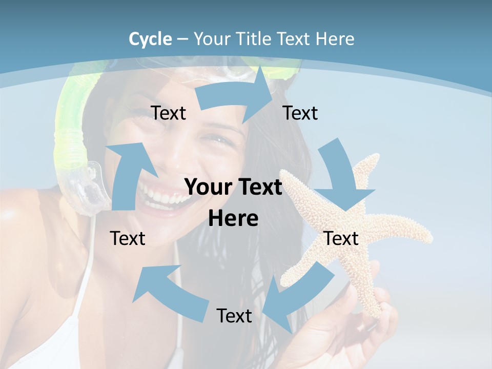 Swimmer Sign Water PowerPoint Template