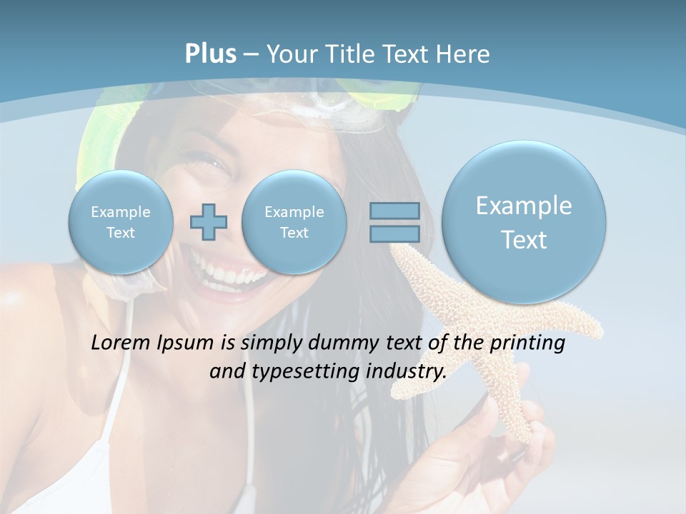 Swimmer Sign Water PowerPoint Template