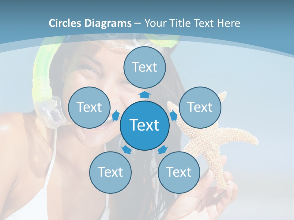 Swimmer Sign Water PowerPoint Template