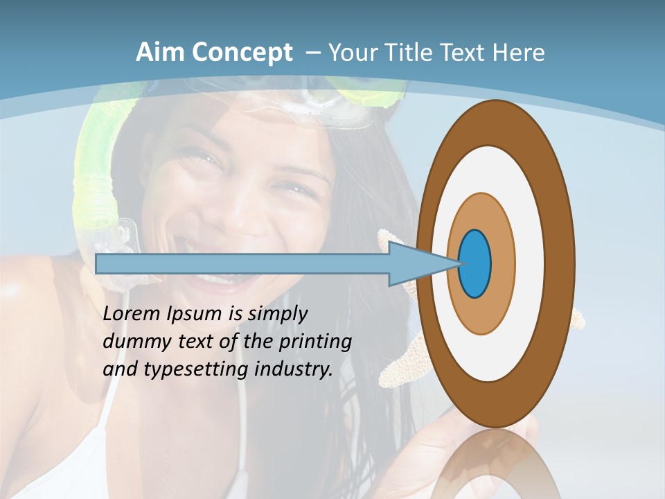 Swimmer Sign Water PowerPoint Template