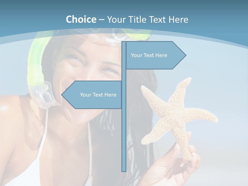 Swimmer Sign Water PowerPoint Template