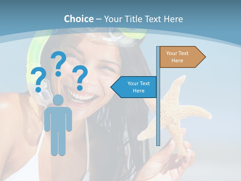 Swimmer Sign Water PowerPoint Template