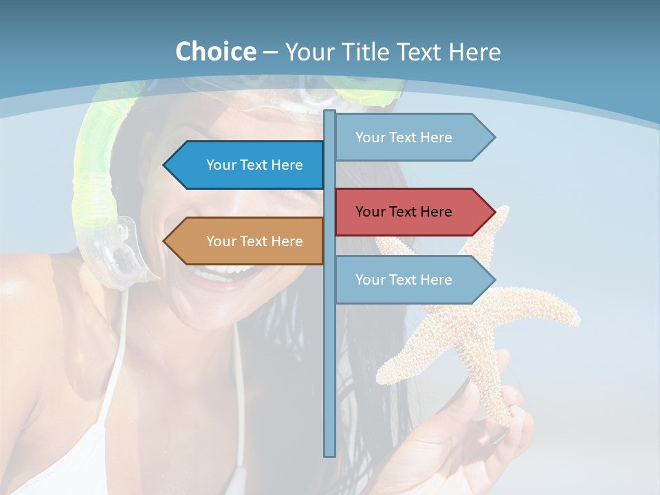 Swimmer Sign Water PowerPoint Template