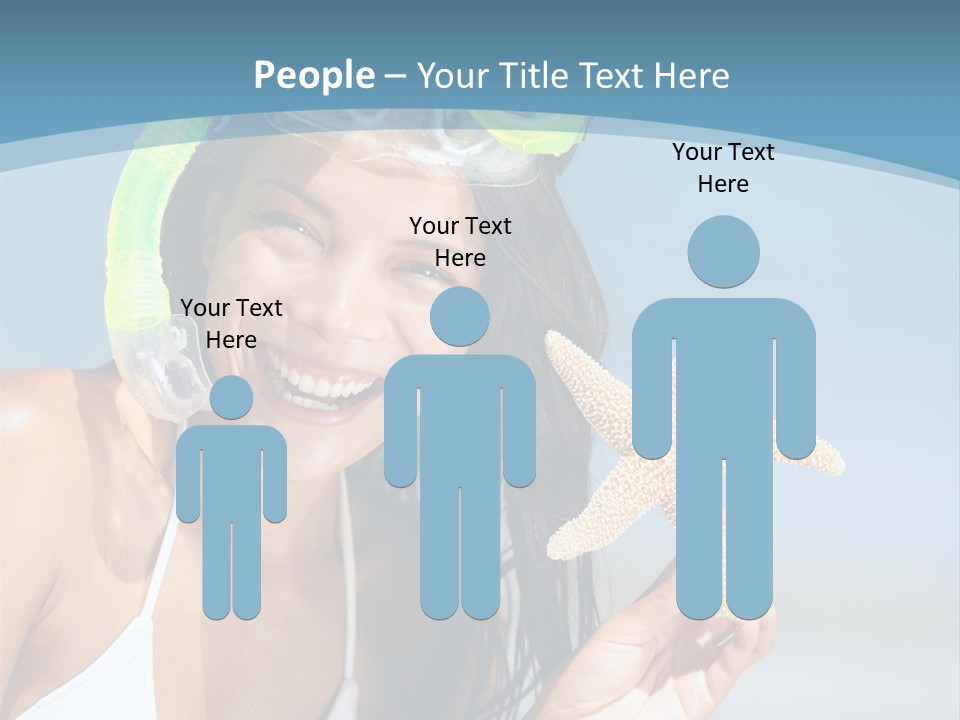 Swimmer Sign Water PowerPoint Template