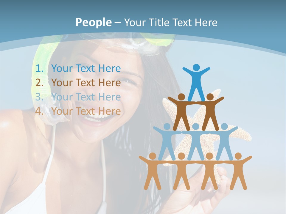 Swimmer Sign Water PowerPoint Template