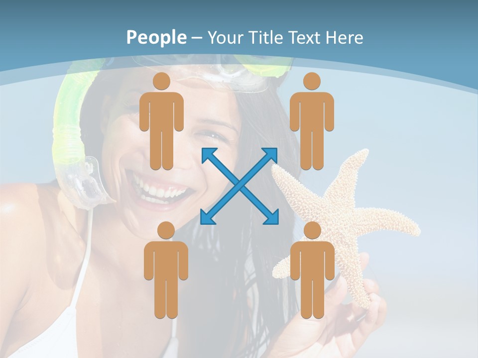 Swimmer Sign Water PowerPoint Template