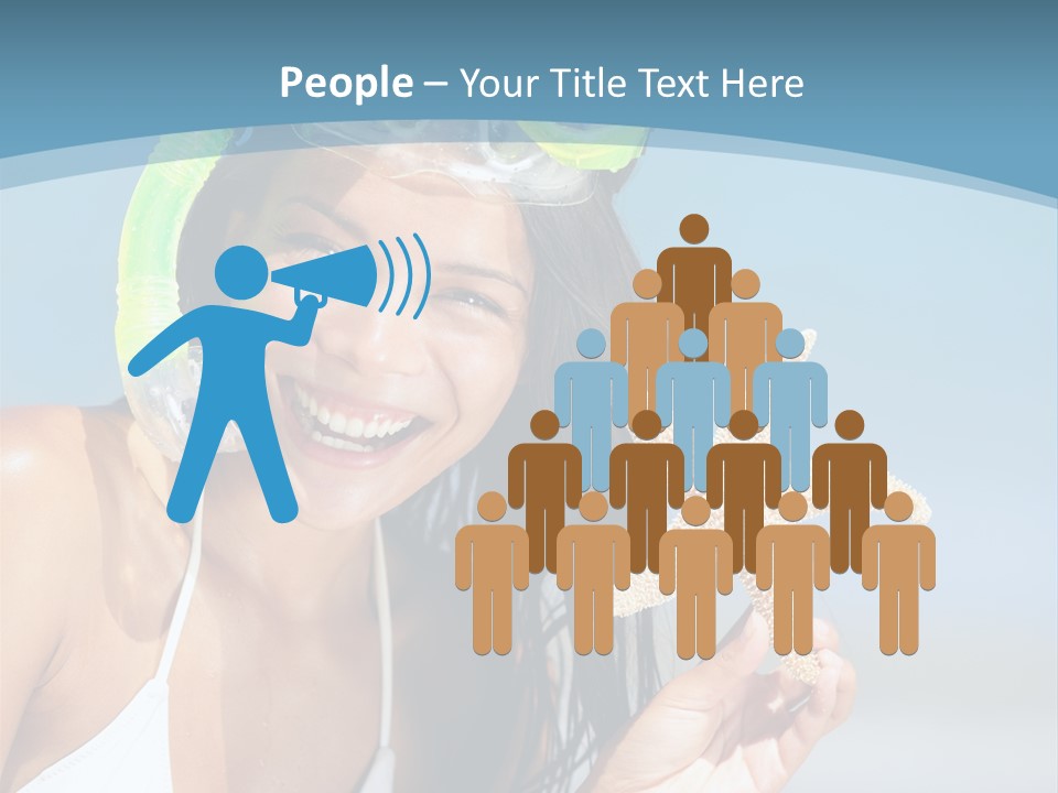 Swimmer Sign Water PowerPoint Template