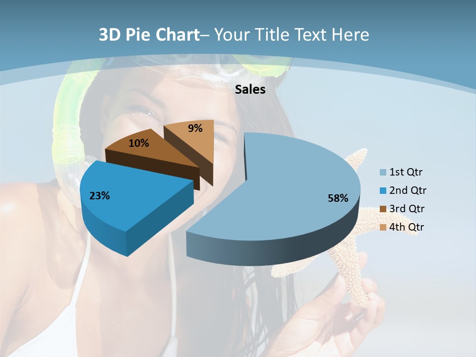Swimmer Sign Water PowerPoint Template