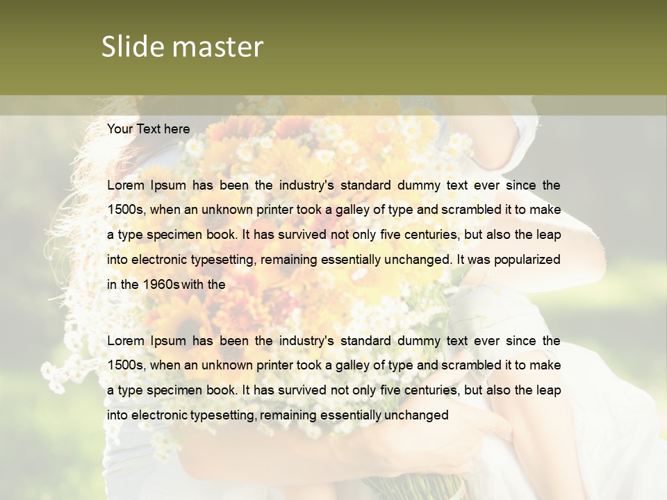 Wedding Giving Baby PowerPoint Template