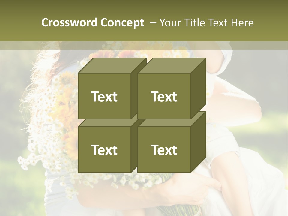 Wedding Giving Baby PowerPoint Template
