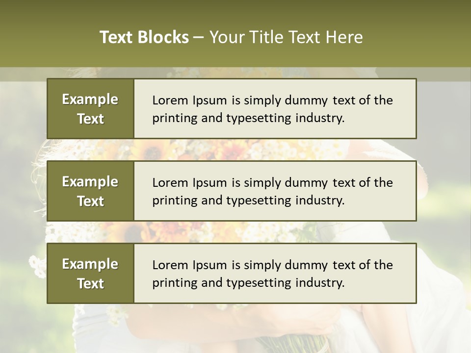 Wedding Giving Baby PowerPoint Template