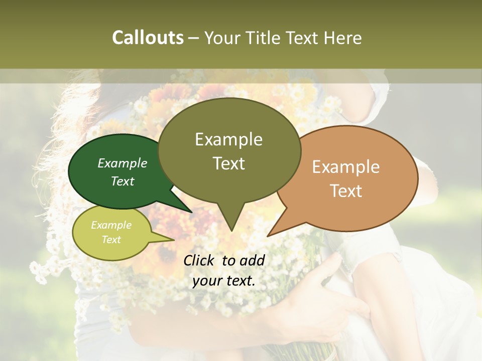 Wedding Giving Baby PowerPoint Template