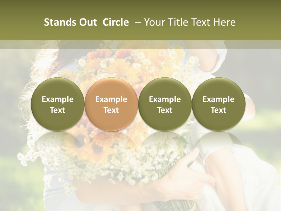 Wedding Giving Baby PowerPoint Template