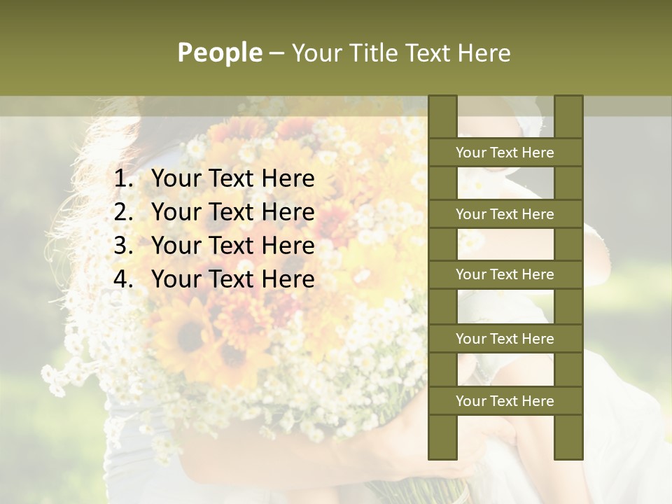 Wedding Giving Baby PowerPoint Template