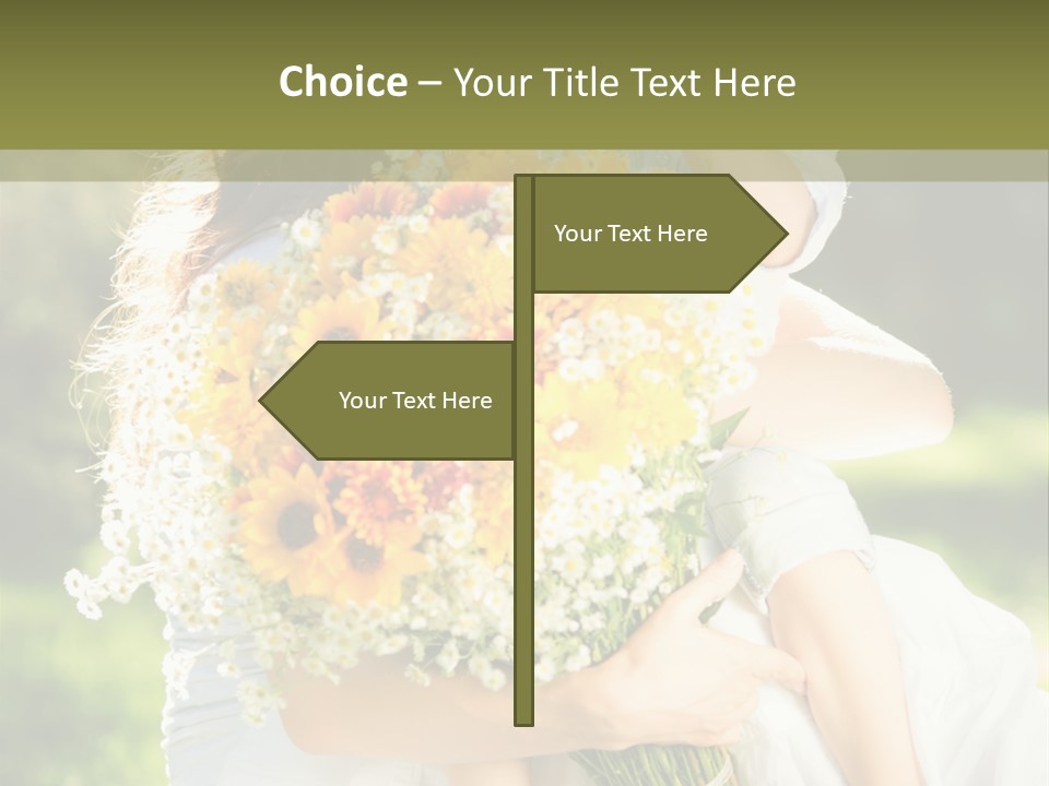 Wedding Giving Baby PowerPoint Template
