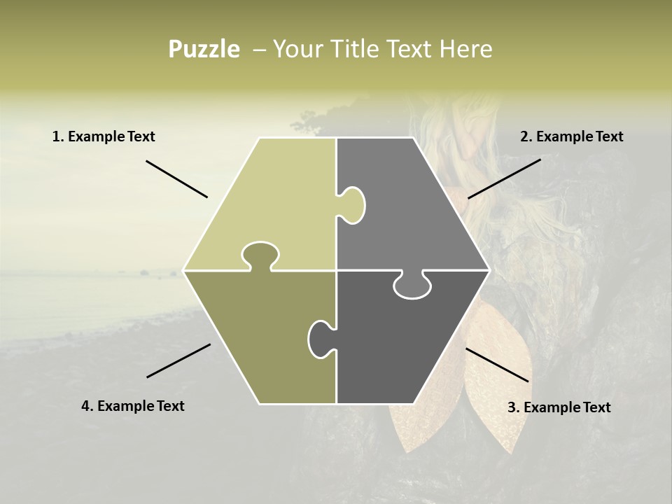 Person Stone Mermaid PowerPoint Template