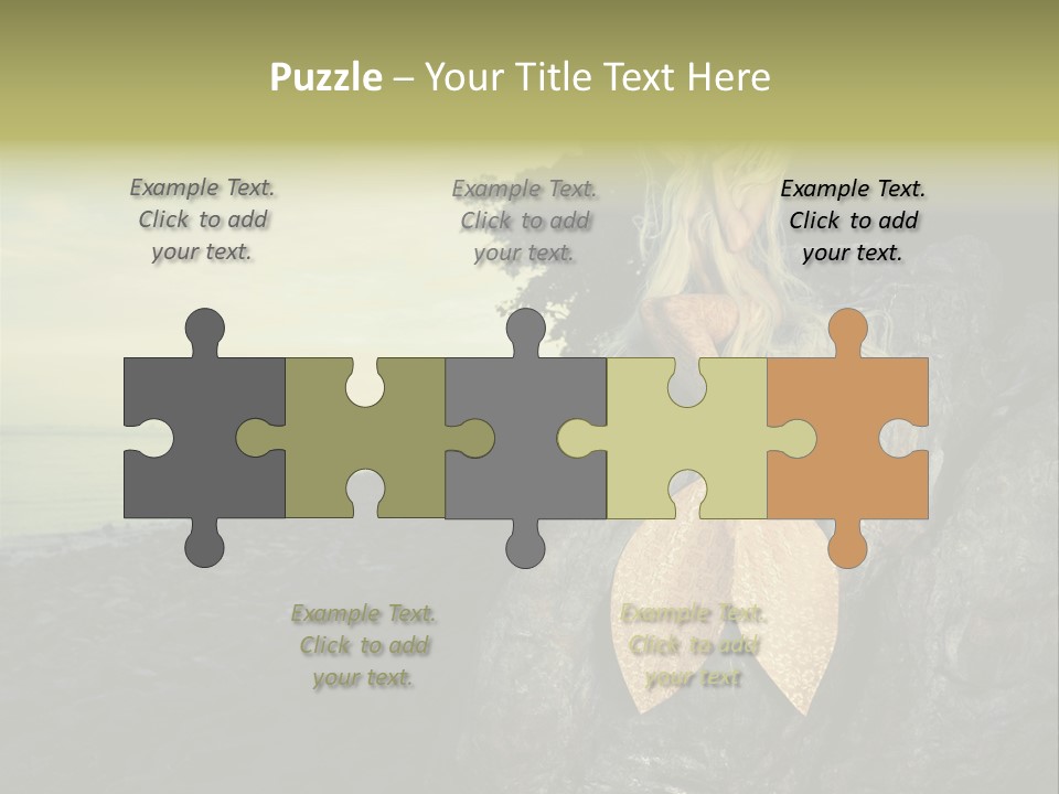 Person Stone Mermaid PowerPoint Template